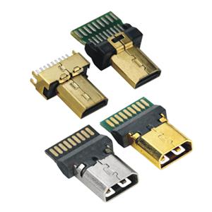 HDMI連接器生產(chǎn)廠家 MICRO HDMI公母座  HDMI D TYPE插頭