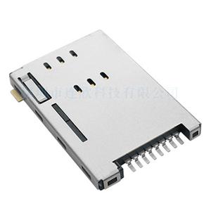 SIM 6+2PIN PUSH H2.2卡座3.5腳距 無柱