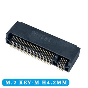 MINI PCI-E座子 M.2硬盤(pán)插座KEY-M型H4.2MM NGFF連接器