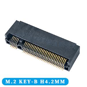 M.2 key連接器B型H4.2MM PCI連接器0.5間距NGFF插頭